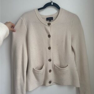 Quince Cream Button-Front Women's Sweater